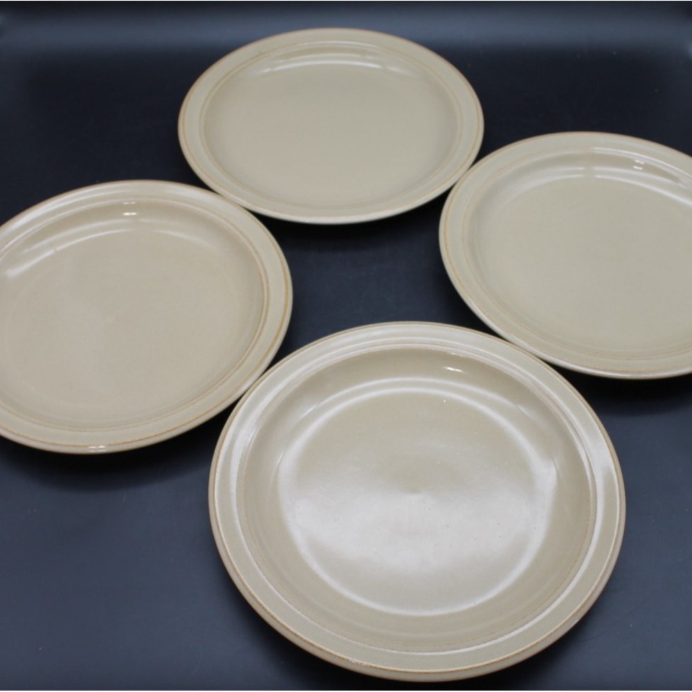Set of 4 Dansk Sirocco Salad Plates Beige Stoneware 9" Thailand